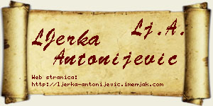 LJerka Antonijević vizit kartica